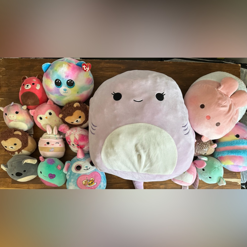 17 Squishmallows and YT toys